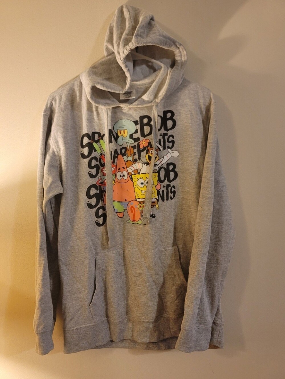 Spongebob Square Pants Youth Girl's Sweatshirt Hoodie Print Gray S/CH 3-5